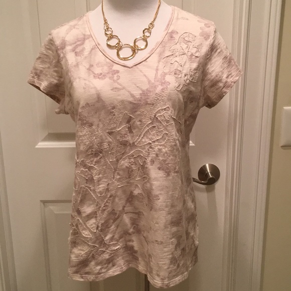 Coldwater Creek Tops - Coldwater Creek Short Sleeved V-Neck Tee Shirt Lg
